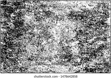 Grunge is black and white. Vector abstract texture of old surface