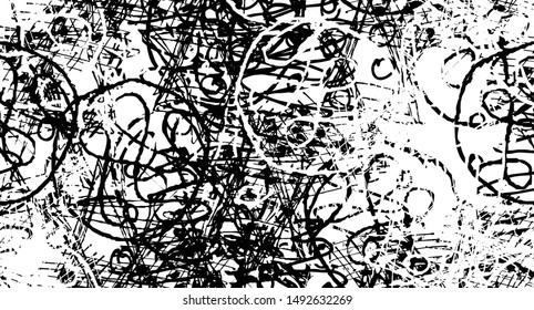Grunge is black and white. Vector abstract seamless background