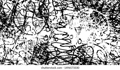 Grunge is black and white. Vector abstract seamless background