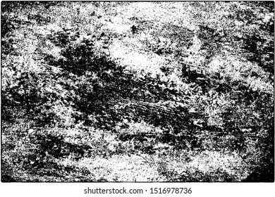 Grunge is black and white. Vector abstract texture of old surface