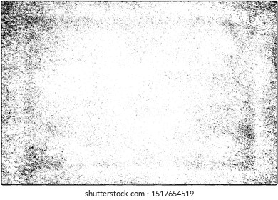 Grunge is black and white. Vector abstract texture of old surface