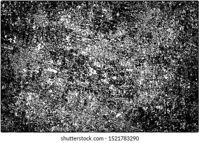 Grunge is black and white. Vector abstract texture of old surface