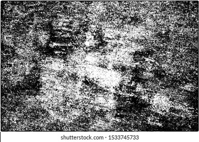 Grunge  black and white. Vector abstract texture of old surface