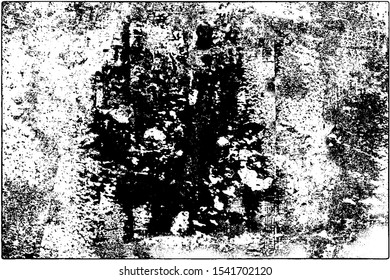 Grunge is black and white. Vector abstract texture of old surface