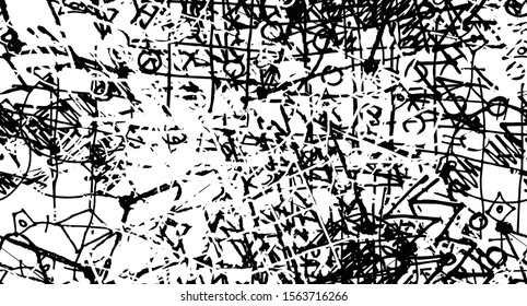 Grunge is black and white. Vector abstract seamless background