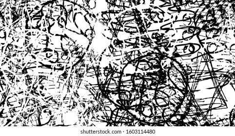 Grunge is black and white. Vector abstract seamless background