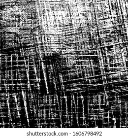 Grunge black and white. Vector abstract monochrome background. Dirty texture pattern