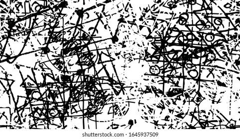 Grunge is black and white. Vector abstract seamless background