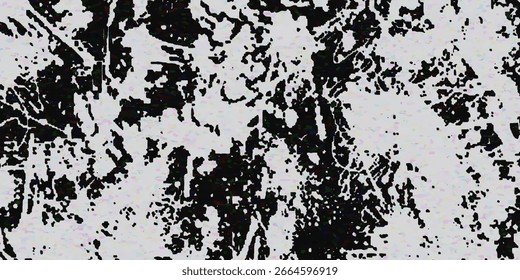 Grunge black and white vector. Abstract futuristic texture pattern. Dark messy dust overlay distress background. Create abstract dotted, scratched,