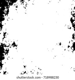 Grunge black and white vector. Abstract futuristic texture pattern. Dark messy dust overlay distress background. Create abstract dotted, scratched, vintage effect