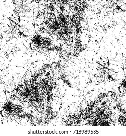 Grunge black and white vector. Abstract futuristic texture pattern. Dark messy dust overlay distress background. Create abstract dotted, scratched, vintage effect