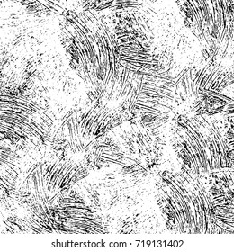 Grunge vector blanco y negro. Patrón abstracto de textura futurista. El polvo oscuro y desordenado superponen el fondo de la angustia. Crear un efecto abstracto punteado, rayado y vintage