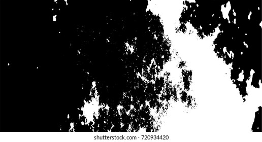 Grunge black and white vector. Abstract texture monochrome. Background of cracks, scuffs, chips, stains of ink. Dark background for printing and design