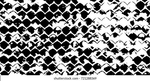 Grunge black and white vector. Abstract texture monochrome. Background of cracks, scuffs, chips, stains of ink. Dark background for printing and design