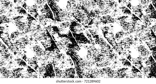 Grunge black and white vector. Abstract texture monochrome. Background of cracks, scuffs, chips, stains of ink. Dark background for printing and design
