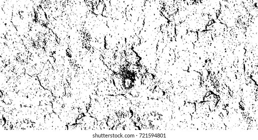Grunge black and white vector. Abstract texture monochrome. Background of cracks, scuffs, chips, stains of ink. Dark background for printing and design
