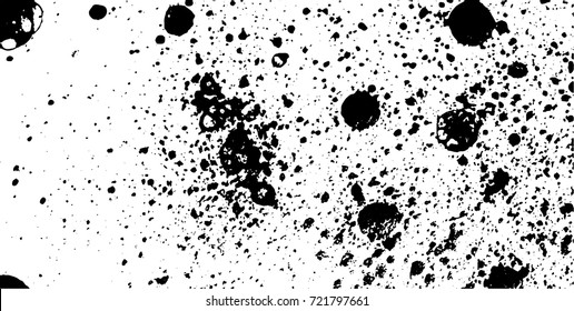 Grunge black and white vector. Abstract texture monochrome. Background of cracks, scuffs, chips, stains of ink. Dark background for printing and design