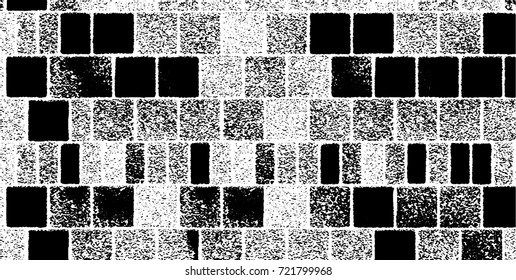 Grunge black and white vector. Abstract texture monochrome. Background of cracks, scuffs, chips, stains of ink. Dark background for printing and design