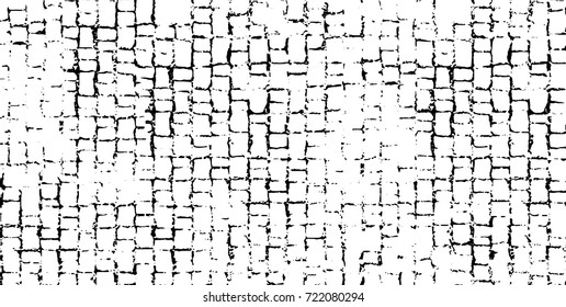 Grunge black and white vector. Abstract texture monochrome. Background of cracks, scuffs, chips, stains of ink. Dark background for printing and design
