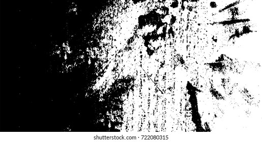 Grunge black and white vector. Abstract texture monochrome. Background of cracks, scuffs, chips, stains of ink. Dark background for printing and design