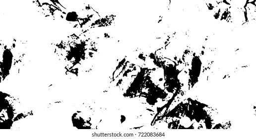 Grunge black and white vector. Abstract texture monochrome. Background of cracks, scuffs, chips, stains of ink. Dark background for printing and design