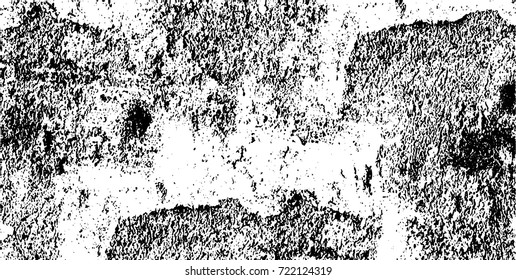 Grunge black and white vector. Abstract texture monochrome. Background of cracks, scuffs, chips, stains of ink. Dark background for printing and design