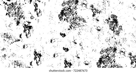 Grunge black and white vector. Abstract texture monochrome. Background of cracks, scuffs, chips, stains of ink. Dark background for printing and design