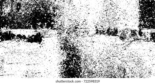 Grunge black and white vector. Abstract texture monochrome. Background of cracks, scuffs, chips, stains of ink. Dark background for printing and design