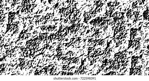 Grunge black and white vector. Abstract texture monochrome. Background of cracks, scuffs, chips, stains of ink. Dark background for printing and design