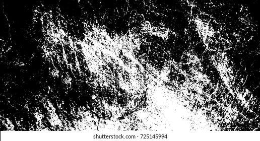 Grunge black and white vector. Abstract texture monochrome. Background of cracks, scuffs, chips, stains of ink. Dark background for printing and design