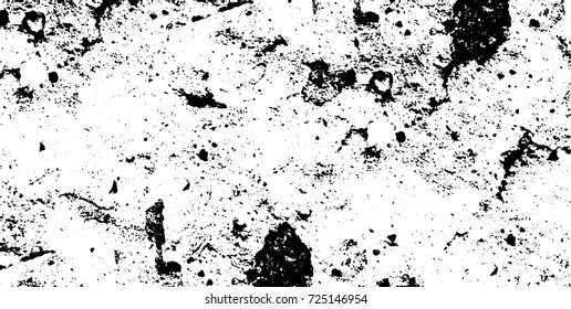 Grunge black and white vector. Abstract texture monochrome. Background of cracks, scuffs, chips, stains of ink. Dark background for printing and design
