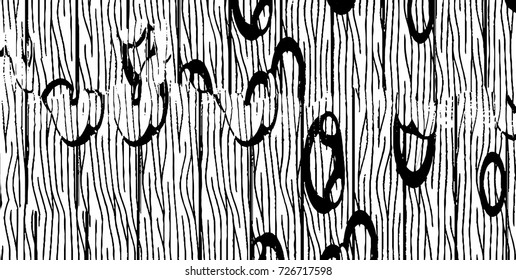 Grunge black and white vector. Abstract texture monochrome. Background of cracks, scuffs, chips, stains of ink. Dark background for printing and design