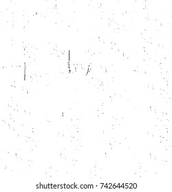 Grunge black and white vector. Abstract texture monochrome. Overlay aged grainy messy template. Empty aging design element. Brushed black paint cover