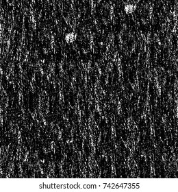 Grunge black and white vector. Abstract texture monochrome. Overlay aged grainy messy template. Empty aging design element. Brushed black paint cover