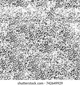 Grunge black and white vector. Abstract texture monochrome. Overlay aged grainy messy template. Empty aging design element. Brushed black paint cover