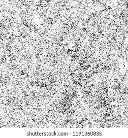Grunge black and white vector background. Gloomy monochrome texture of cracks, scuffs. Pattern of chips and scratches
