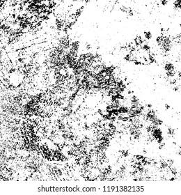 Grunge black and white vector background. Gloomy monochrome texture of cracks, scuffs. Pattern of chips and scratches