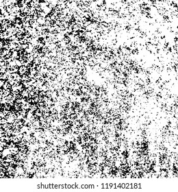 Grunge black and white vector background. Gloomy monochrome texture of cracks, scuffs. Pattern of chips and scratches