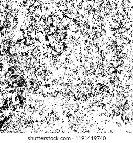 Grunge black and white vector background. Gloomy monochrome texture of cracks, scuffs. Pattern of chips and scratches