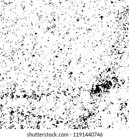 Grunge black and white vector background. Gloomy monochrome texture of cracks, scuffs. Pattern of chips and scratches