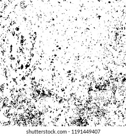 Grunge black and white vector background. Gloomy monochrome texture of cracks, scuffs. Pattern of chips and scratches