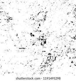 Grunge black and white vector background. Gloomy monochrome texture of cracks, scuffs. Pattern of chips and scratches