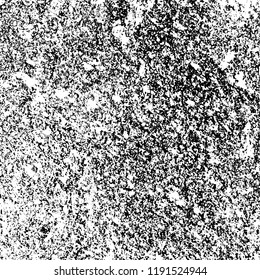 Grunge black and white vector background. Gloomy monochrome texture of cracks, scuffs. Pattern of chips and scratches