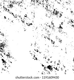 Grunge black and white vector background. Gloomy monochrome texture of cracks, scuffs. Pattern of chips and scratches