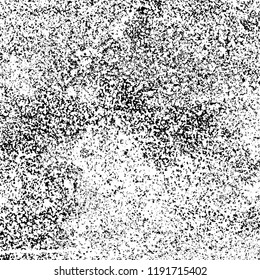 Grunge black and white vector background. Gloomy monochrome texture of cracks, scuffs. Pattern of chips and scratches