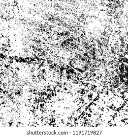 Grunge black and white vector background. Gloomy monochrome texture of cracks, scuffs. Pattern of chips and scratches