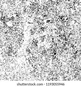 Grunge black and white vector background. Gloomy monochrome texture of cracks, scuffs. Pattern of chips and scratches