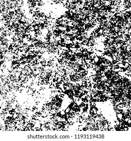 Grunge black and white vector background. Gloomy monochrome texture of cracks, scuffs. Pattern of chips and scratches