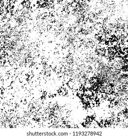 Grunge black and white vector background. Gloomy monochrome texture of cracks, scuffs. Pattern of chips and scratches