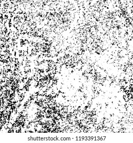 Grunge black and white vector background. Gloomy monochrome texture of cracks, scuffs. Pattern of chips and scratches